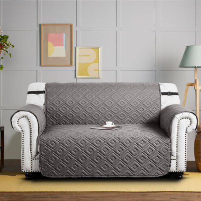 Diamond Box Cushion Sofa Slipcover