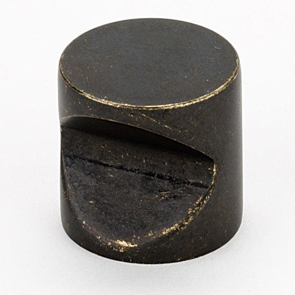 Poignée cylindrique contemporaine de 3/4 po de diamètre, Bronze, H 0,9375 po x l 1 po x P 1 po