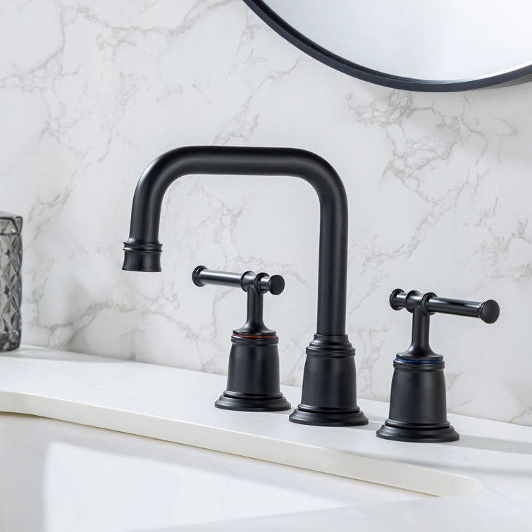N83008H Widespread 2-handle Bathroom Faucet with Drain Assembly