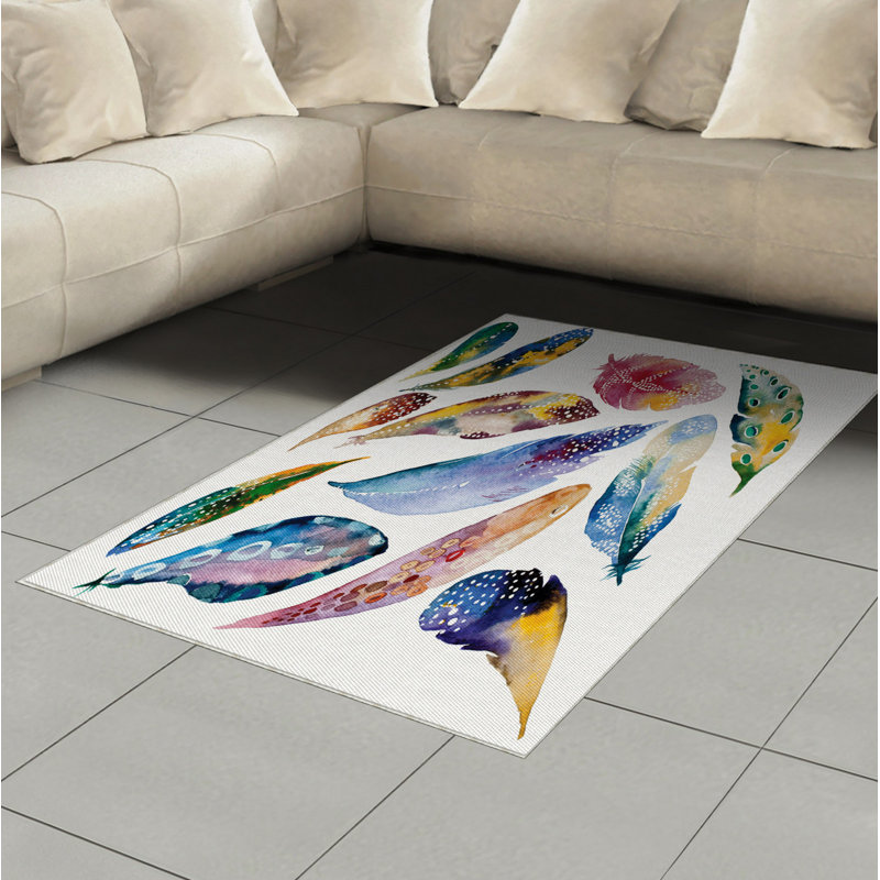 Tribal High Density Long Fiber Poly Threads Decorative Area Rug Carpet, Rectangle 4' x 5'8"