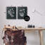 Ensemble d'art mural en toile noir et blanc à motif de grappe de fleurs par House Fenway-184343603