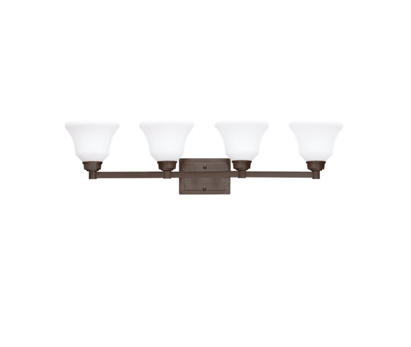 Éclairage pour salle de bain 4 lumières Avilla, Bronze vieilli