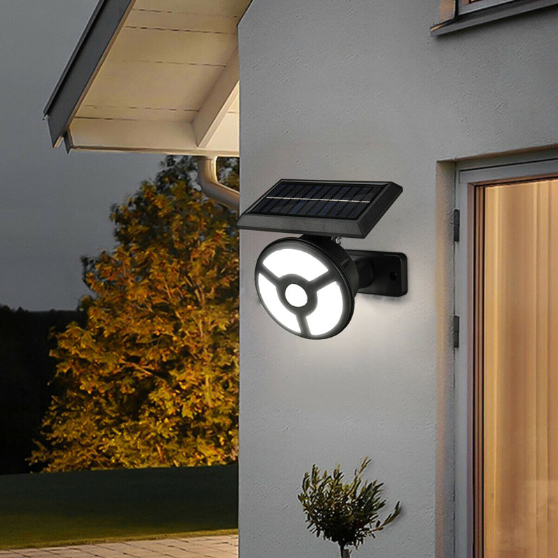 Double lumière solaire pour l'extérieur avec 3 modes d'éclairage