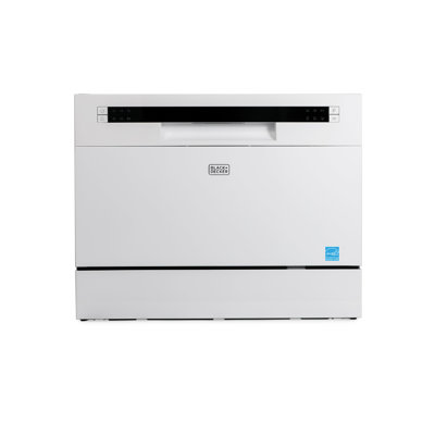 BCDP-Series Black+Decker Countertop Dishwasher, Counter Dishwasher With 6 Wash Programs,energy Star Certified, Bcd6sd, White