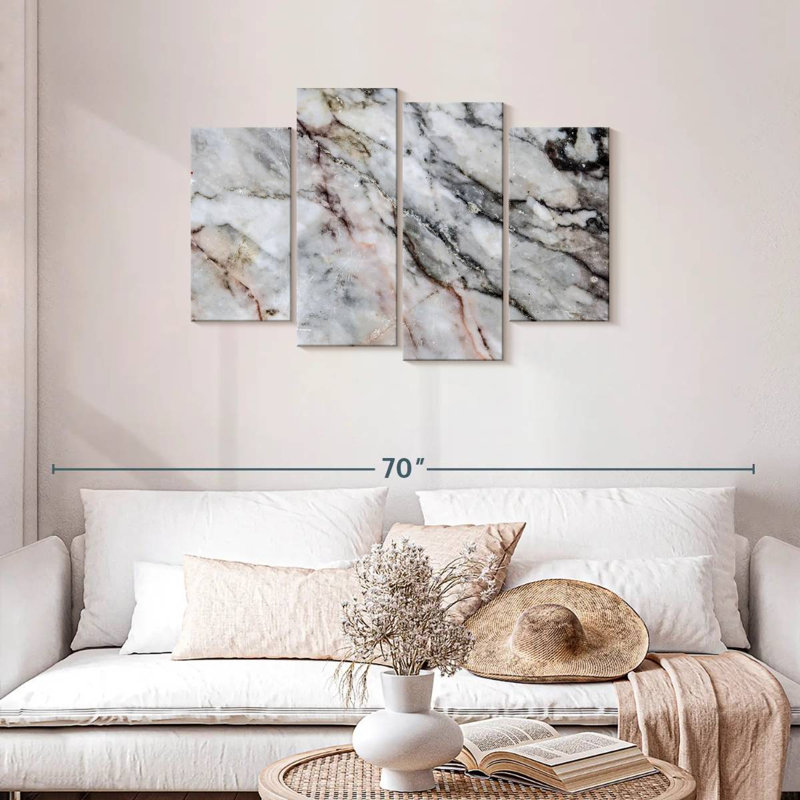 Texture de marbre abstraite Avery, H 27 po x l 43 po