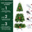 Arbre de Noël illuminé 7 pi avec 450 lumières DEL blanc chaud, arbre à charnières réaliste en PE + PVC avec support en métal 1692 extrémités, arbre de Noël artificiel complet-1162581723