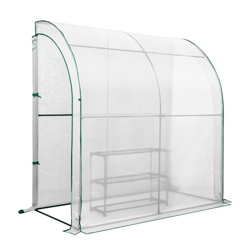 39.4" W x 78.7" D Lean-To Greenhouse, White