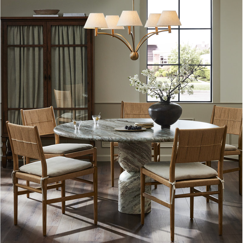Figueroa Round Dining Table, 30" H x 60" W x 60" D, Sawar Marble
