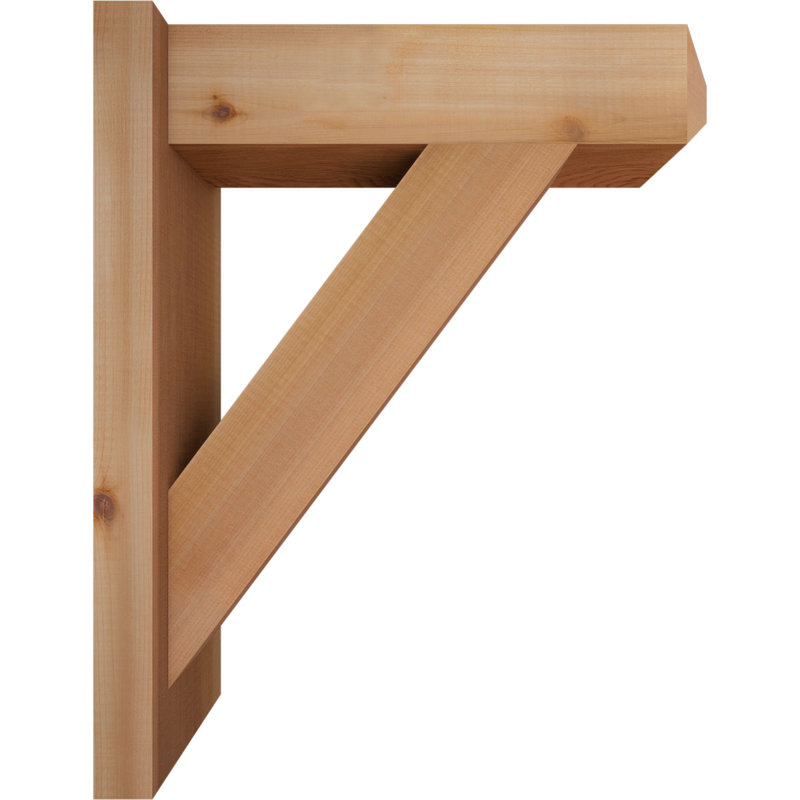 Artisan traditionnel en bois rustique, P 18 po x H 22 po, Cèdre rouge de l'Ouest l 5 1/2 po (lisse)