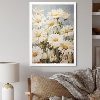 " White Daisy Fields Elegance I "