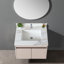 Comptoir de meuble-lavabo en marbre 31 po, comptoir de salle de bain avec lavabo central encastré rectangulaire et dosseret de 4 po de hauteur, comptoir pré-percé, blanc de Carrare avec veines
