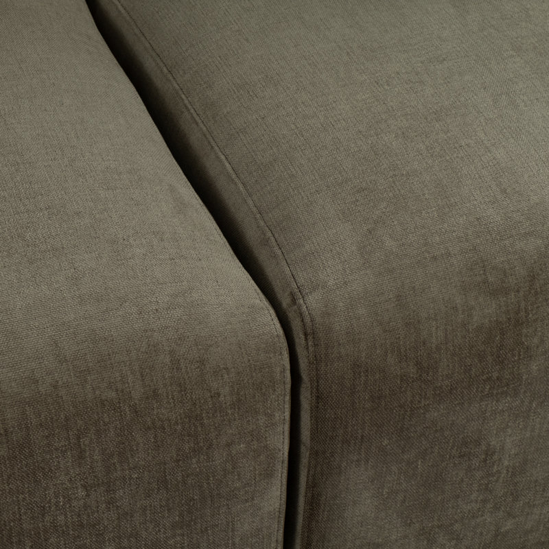 Canapé à accoudoirs arrondis de 101 po Hokku Designs: fabrication classique en bois et contreplaqué, enveloppé dans un tissu non tissé luxueux pour une élégance intemporelle