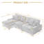 Canapé modulaire en velours côtelé 3 pièces Milbrey-439441758-439441747