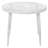 Rabia Side Table with Glass Top Flower Pattern Design and Aluminum Base-1603131476