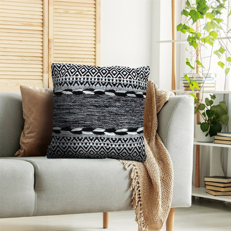  Coussin décoratif rayé carré