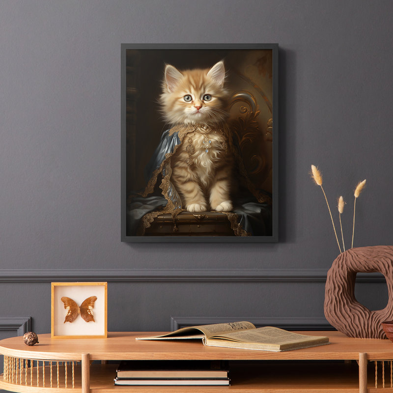 ANIMALS Series CXCIV - reproduction encadrée de qualité supérieure - prête à être accrochée - aucun clou requis, Noir