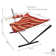 2-Person Polyester Rope Hammock and stand set with Removable Quilted Pad and Pillow