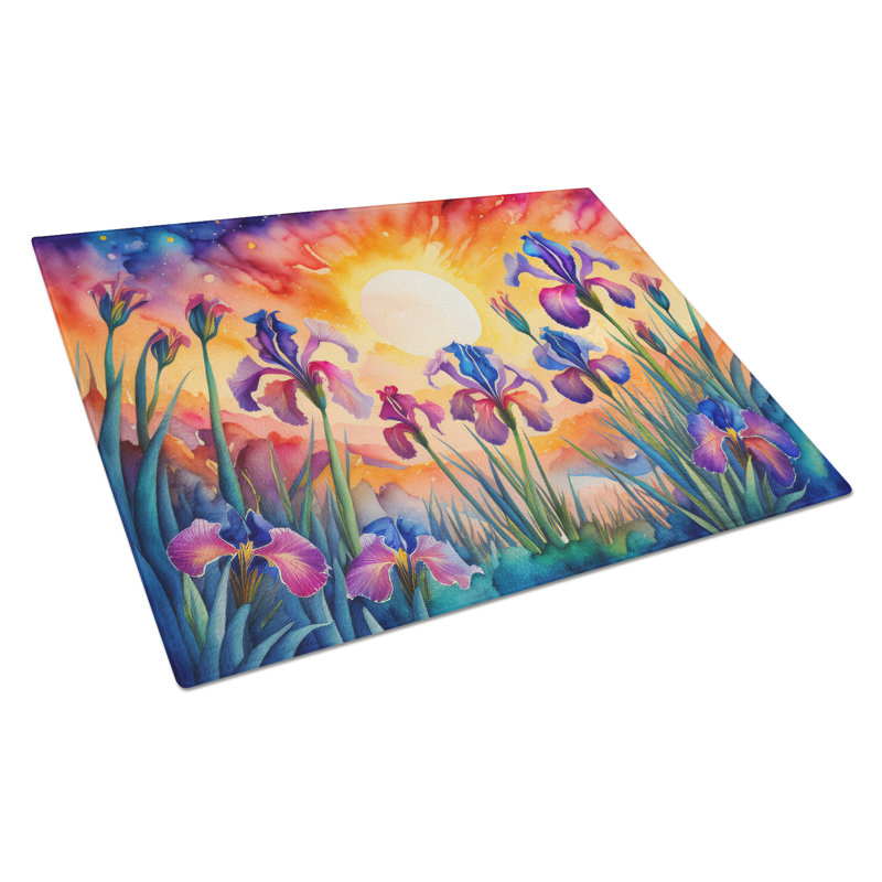 Planche à découper en verre Iris
