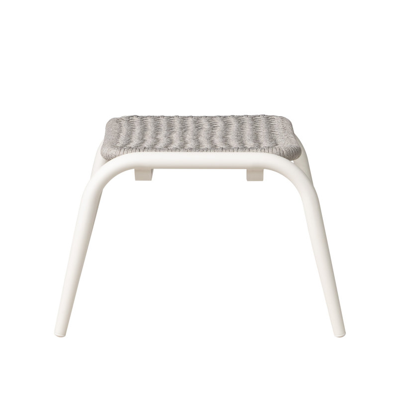 Ottoman, Light Gray, Matte White