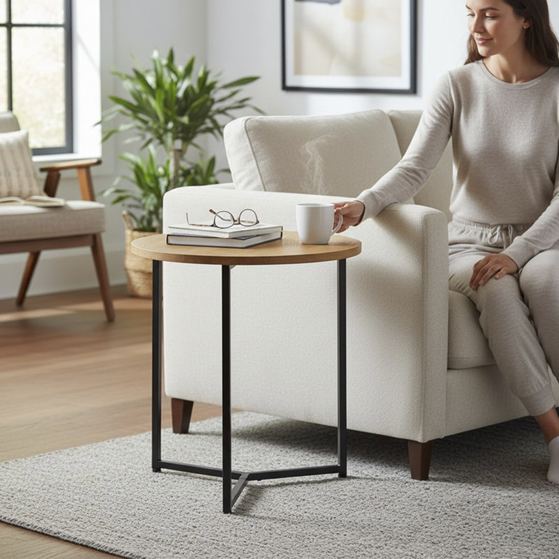 Illinois Cross Legs End Table