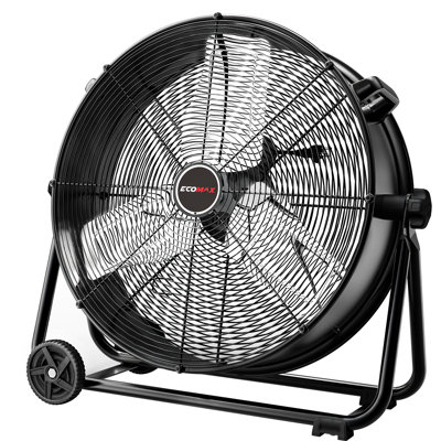 ECOMAX 24-Inch 3300 CFM 3-Speed industrial Drum Fan