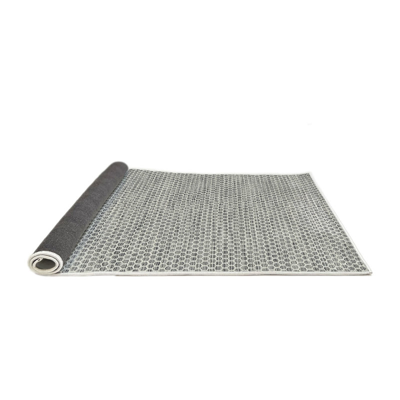Tapis gris zone contemporaine Ingle, Rond 4 pi