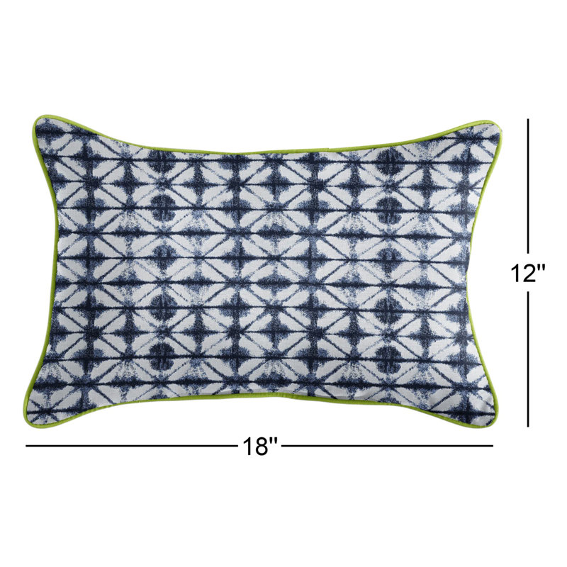 Coussin d'extérieur Gideon, 12 po x 18 po, Vert ara