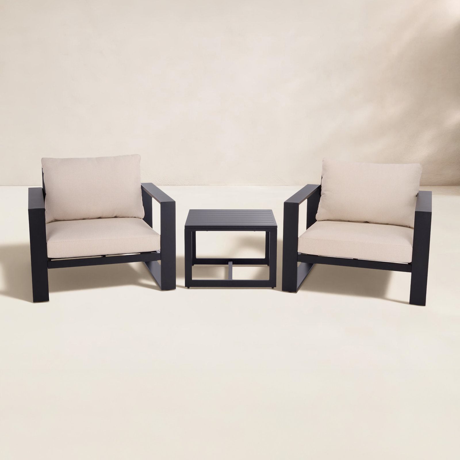 Dwyer 2-Person Patio Seating Group, Black