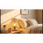 Petite lampe de table Boho, petite lampe de chevet en rotin de 7 po de hauteur, veilleuse en bambou tissée à la main pour la chambre à coucher, le dortoir et les petits espaces décoratifs
