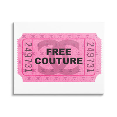 Aw-240-Canvas " Free Couture Pink Ticket Stub " by Lil' Rue