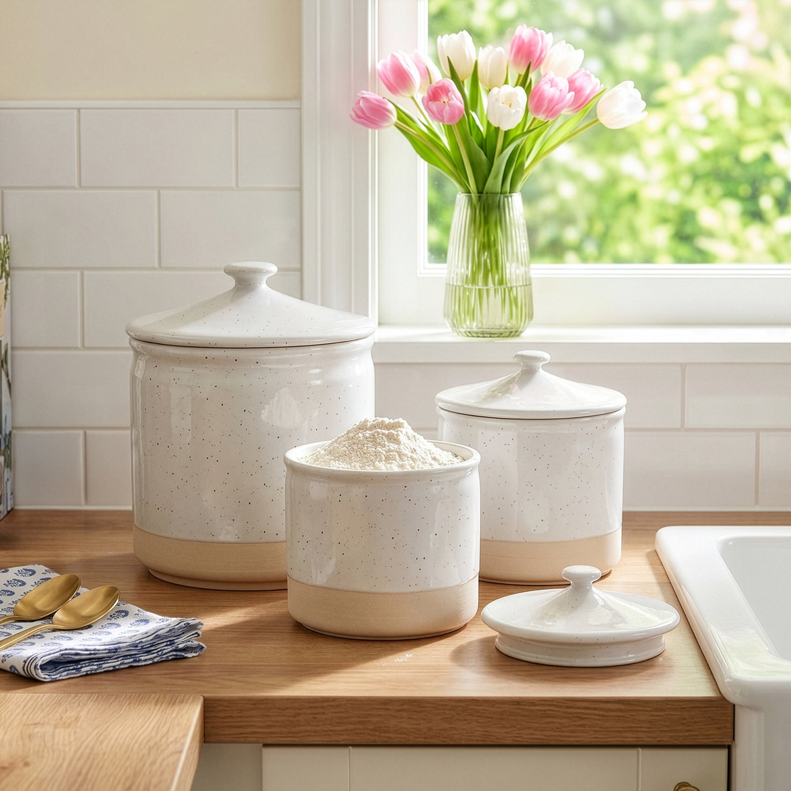 Fattoria Stoneware Canister - Set of 3