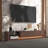 89'' W 2-Drawer Sleek TV Stand Media Console With Ambient Lighting And 2-Tier Tempered Glass