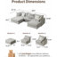 Canapé modulaire en U rembourré 158 po-56457380