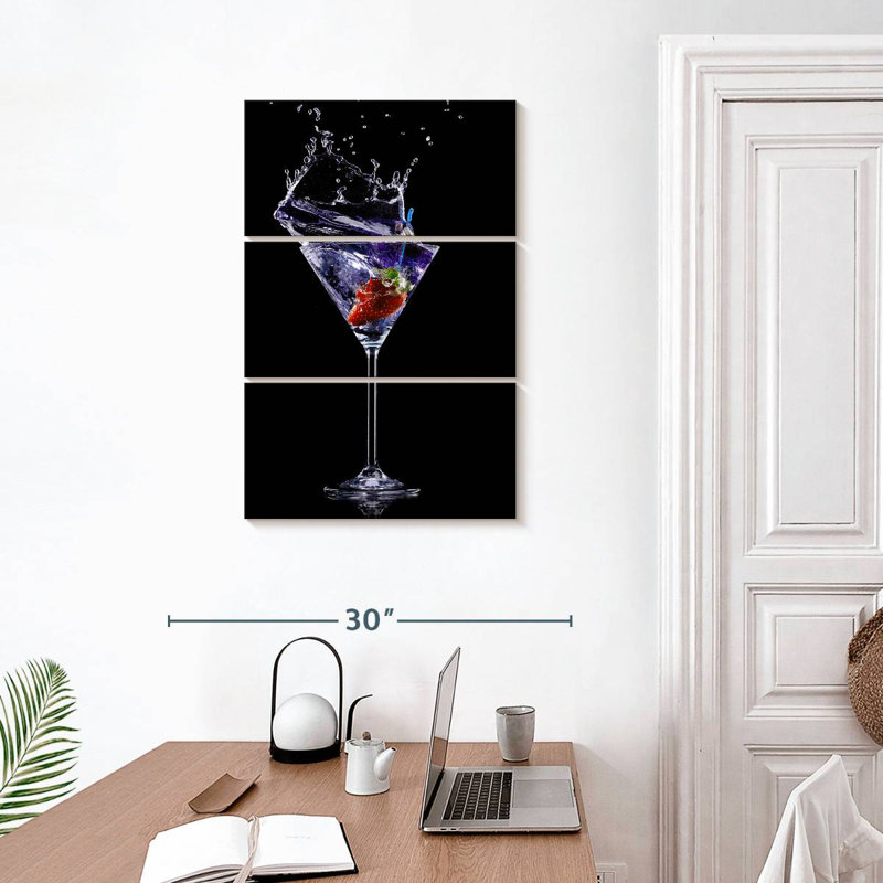 Yarlin Strawberry Martini Splash, 32" H x 20" W