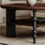 Table à thé ronde en bois de style moyen-antique-1912416183