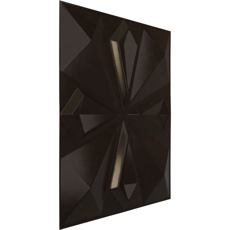 L 19 5/8 po x H 19 5/8 po Panneau mural décoratif 3D EnduraWall Nikki, brume métallique rustique universelle (couvre 2,67 pieds carrés)