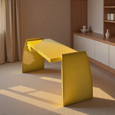 Creative Elegant Yellow Alien-shaped Writing Desk