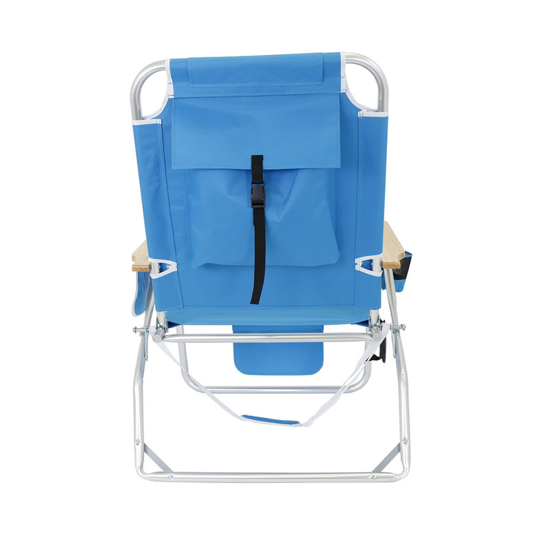 Big Jumbo 500 lbs XL Wide Heavy Duty Beach Chair for Big & Tall Adults, Aluminum Tubing - 4 Reclining Positions, Light Blue