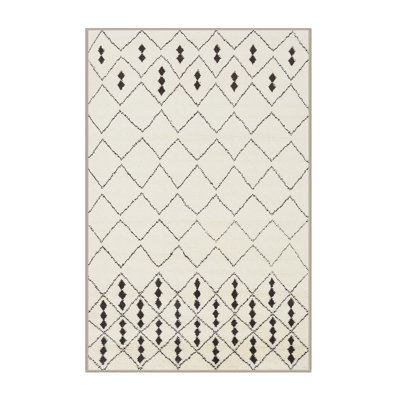 Tapis contemporain beige / noir