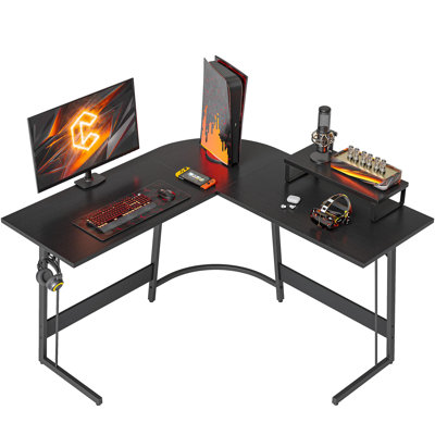 Latravion L-Shaped Metal Base Computer Desk