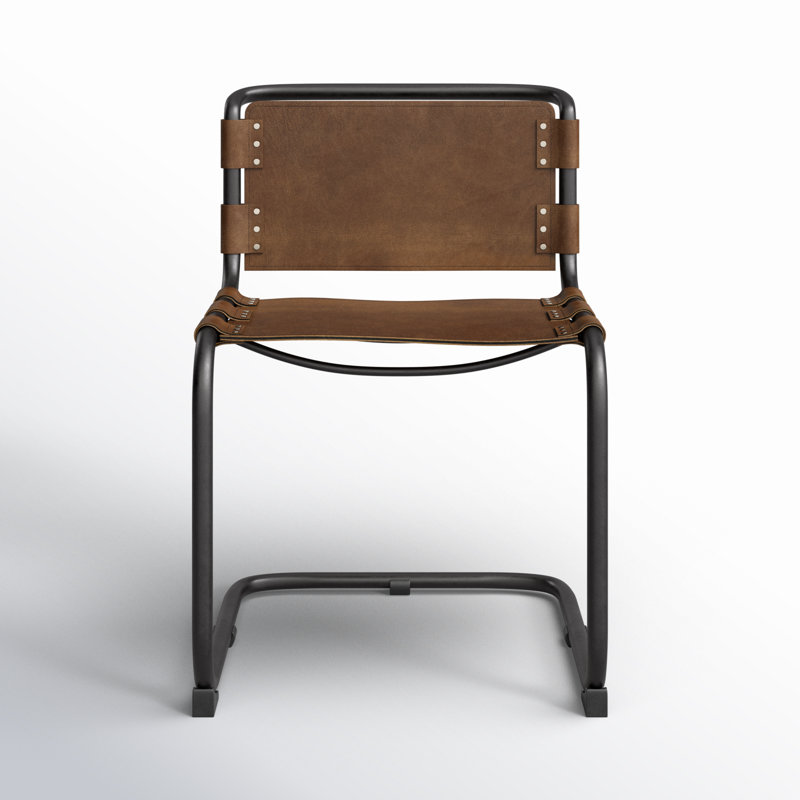Otelia 19'' H Metal Side Chair, Light Brown