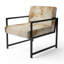 Chaise d'appoint rembourrée de formes géométriques Beige et or Marble Lightning III-1384464149