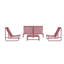 Sean 5 Piece Sofa Set, Red-597756568