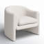 Fauteuil d'appoint rembourré en mélange de polyester Alda Alda-304940332