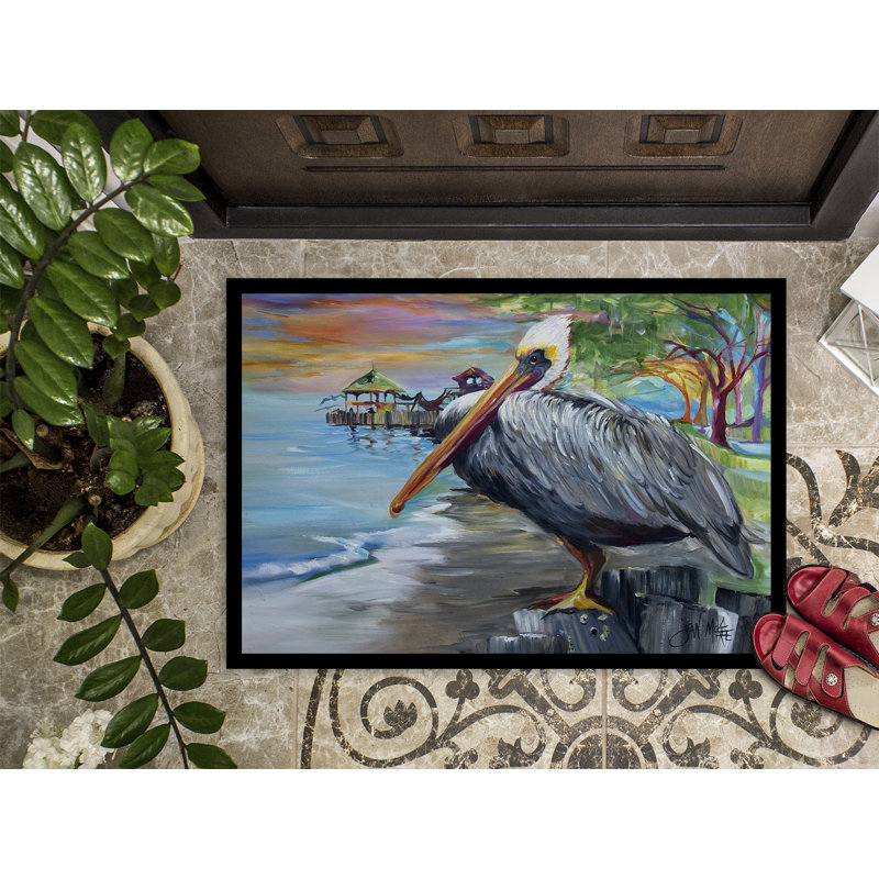 Tapis de porte d’intérieur anti-dérapant pelican view, Rectangle 2 pi x 3 pi