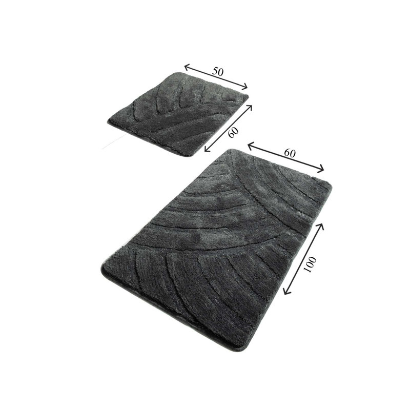 Non-Slip Bath Rug, Gray