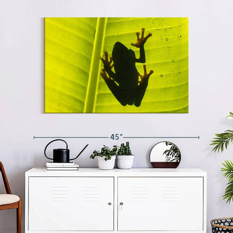 Frog On Leaf, 26" H x 39" W