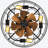 Indoor Low Profile 20 Inch Industrial 7 Blades Remote Control Ceiling Fan With Bulb Light