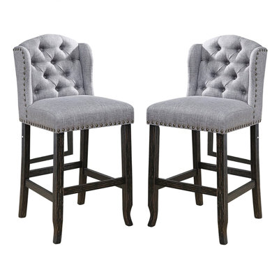 Adler 30'' H Tufted Fabric Upholstered Side Chair