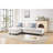 4 - Seat Reconfigurable With Hidden Compartments And Matching Accent Pillows, Beige Linen Upholstery, Foam Filler, 97 Inch Product Depth, 57 Width, 34 Height For Modern Living Settings Modular-35935956-35935953